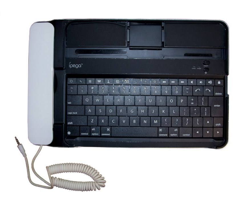کیبورد بی سیم تبلت مدل ip-090 به همراه گوشی مناسب برای آی پد 3
