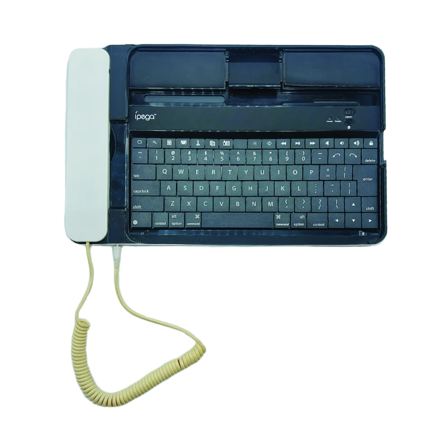 کیبورد بی سیم تبلت مدل ip-090 به همراه گوشی مناسب برای آی پد 3